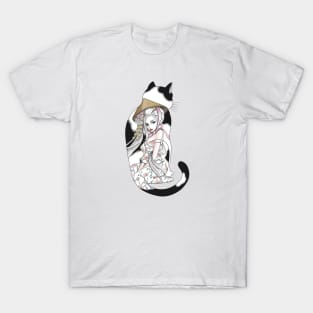 Geisha Cat Tattoo T-Shirt